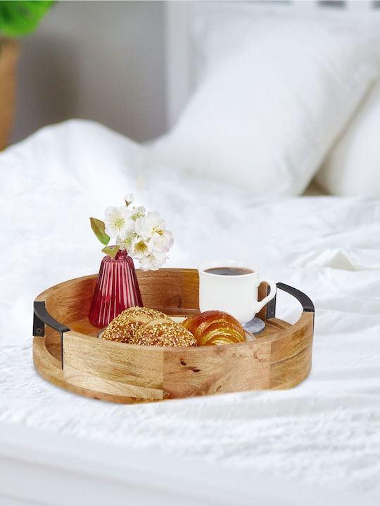 Relaxdays Bamboo Δίσκος Σερβιρίσματος 35cm