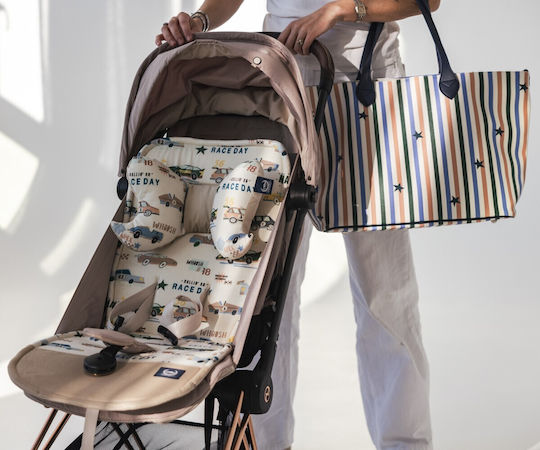 La Millou Pillow Stroller Beige Organic Jersey Angel’s Wings