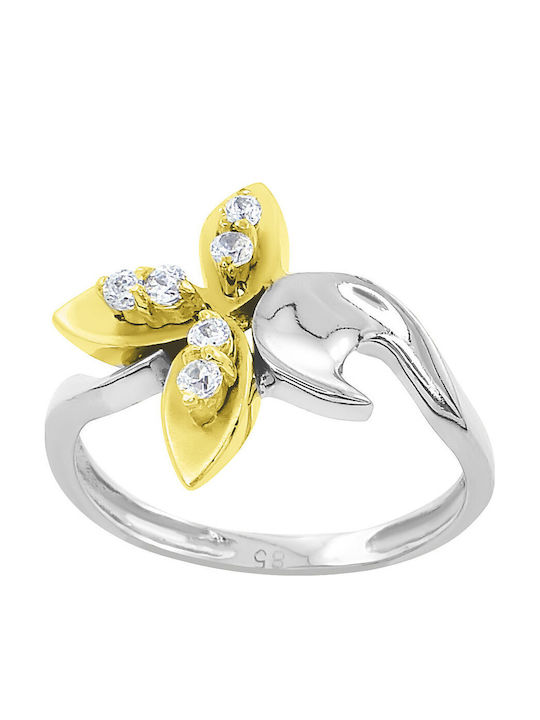 Antwnakakis Ring made of White gold 14K