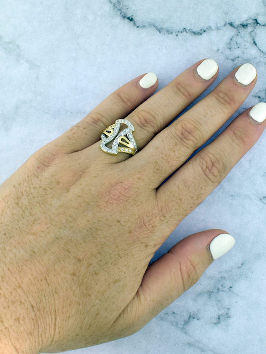 Antwnakakis Ring made of White gold 14K