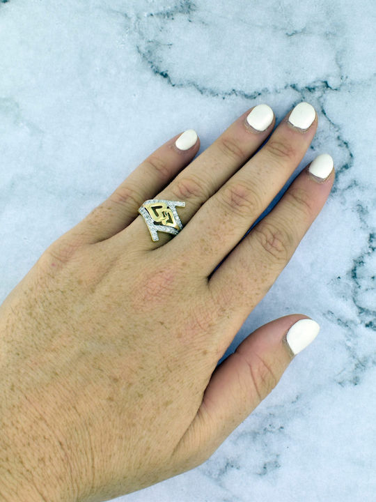 Antwnakakis Damen Ring aus Weißgold 14K