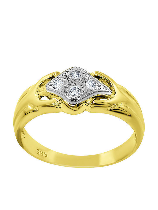 Antwnakakis Ring made of White gold 14K