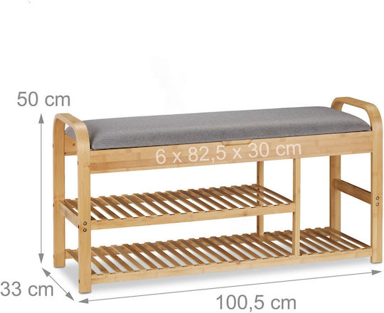 Entry Furniture with Shoe Rack & Bench 100.5x33x50cm
