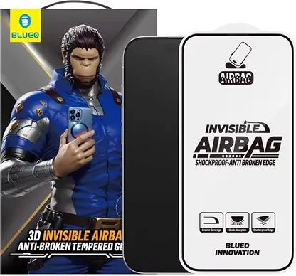 Blueo Mr Monkey 5D 0.26mm Tempered Glass Μαύρο (iPhone 16)