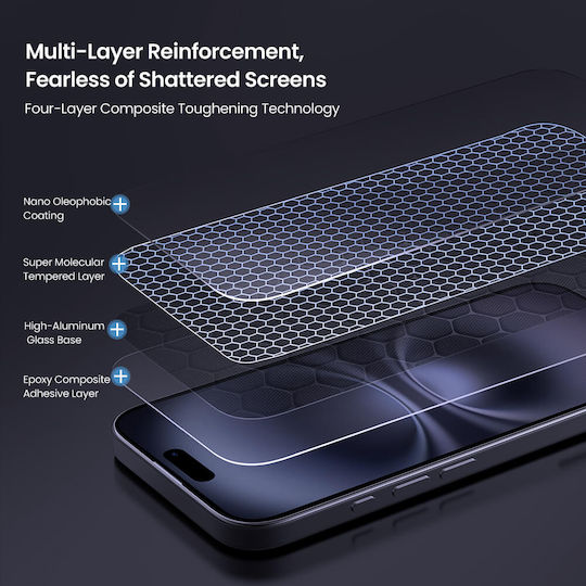Nillkin H+PRO Gehärtetes Glas (iPhone 15 Plus / 16 Plus)