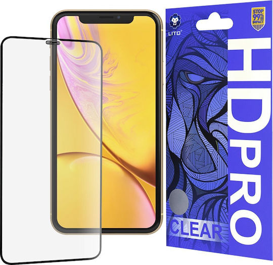 Lito Tempered Glass Μαύρο (iPhone XR)