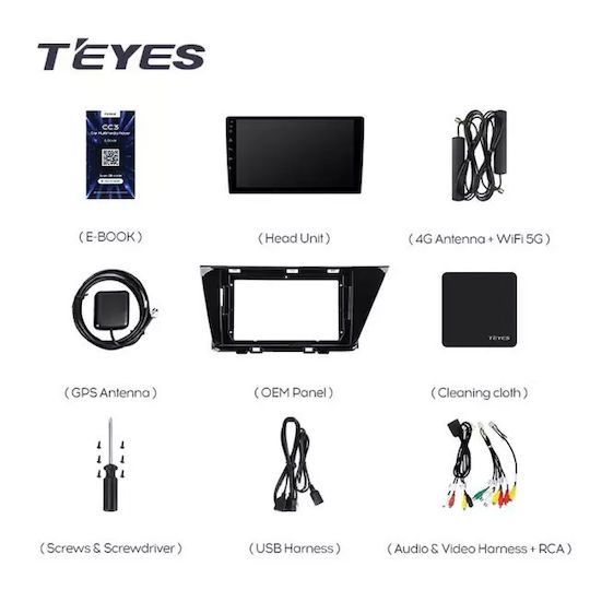 Teyes Cc3 2k Navigație Auto Kia Niro 2016-2019 4+64GB 9.5" QLED Octa-core 2GHz Android 4G Bluetooth 5.1 DSP