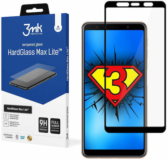 3MK Hard Glass Max Lite Закалено стъкло за цялото лице (Galaxy A7 2018)