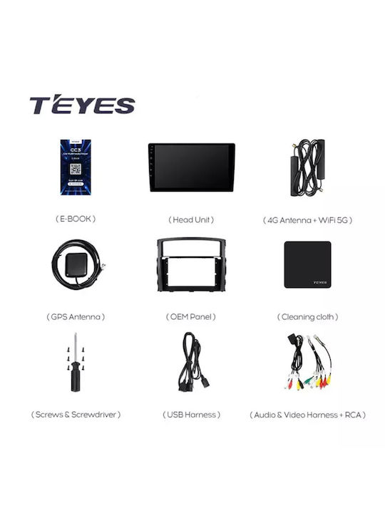 Teyes Ηχοσύστημα Αυτοκινήτου για Mitsubishi Pajero Volvo V90 2006-2021 (Bluetooth/USB/WiFi/GPS/Apple-Carplay/Android-Auto) με Οθόνη Αφής 9"