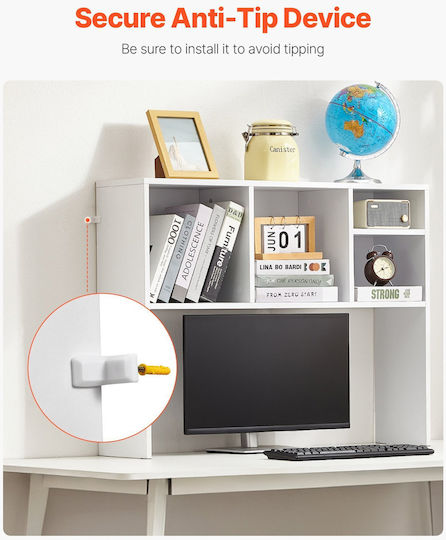 Vevor Desktop Bookshelf White Desktop Storage Organizer 1-tier Γραφείο Σπίτι