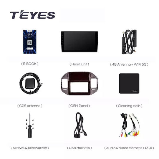 Teyes Автомобилна Аудио Система (Блутут/USB/WiFi/GPS/Apple-Carplay/Android-Auto) с Тъчскрийн 9"