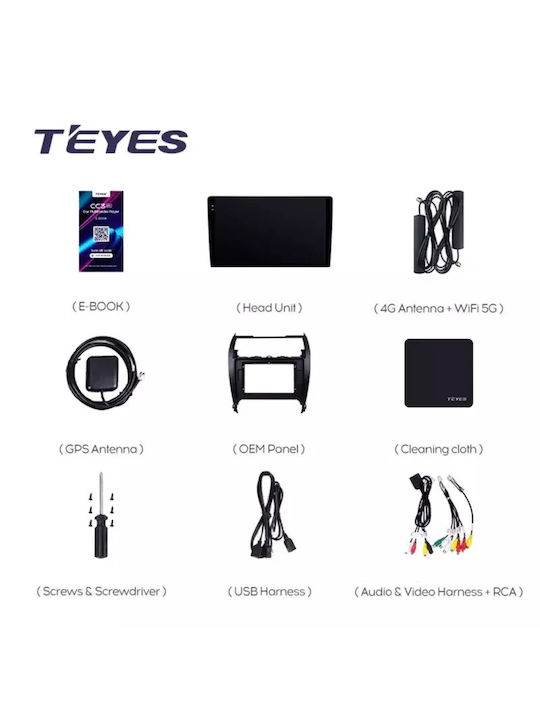Teyes Автомобилна Аудио Система (Блутут/USB/WiFi/GPS/Apple-Carplay/Android-Auto) с Тъчскрийн 10.2"