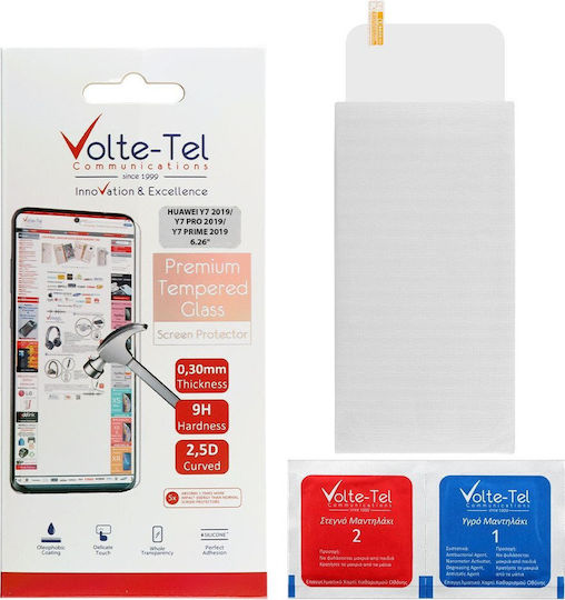 Volte-Tel 2.5D Vollflächig gehärtetes Glas (Huawei Y7 2019/Huawei Y7 Pro 2019) 8227905