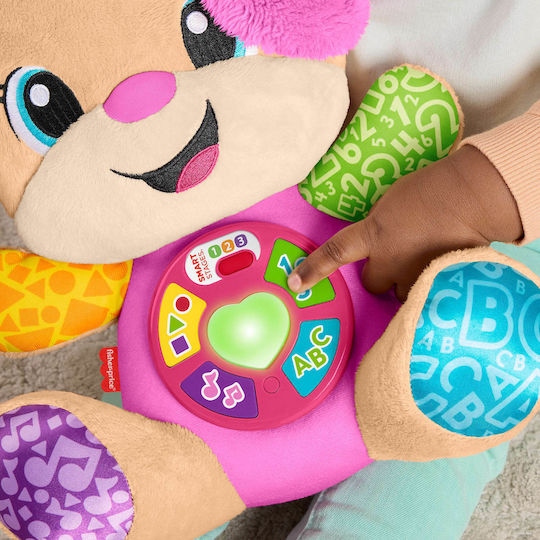 Fisher Price Animal Laugh & Learn Educational Puppy Smart Stages made of Fabric with Music, Light, and Sounds for 6++ Months