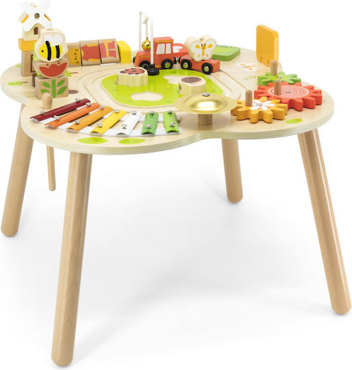 Viga Toys Τραπεζάκι Δραστηριοτήτων από Ξύλο με Μουσική και Ήχους για 12+ Μηνών