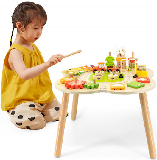 Viga Toys Τραπεζάκι Δραστηριοτήτων από Ξύλο με Μουσική και Ήχους για 12+ Μηνών