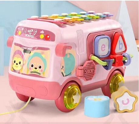Babyspielzeugbus 4 in 1 Lazarid Pink
