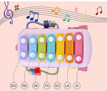 Babyspielzeugbus 4 in 1 Lazarid Pink
