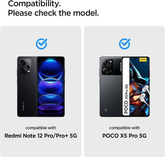Spigen GLAS.tR SLIM 0.2mm Tempered Glass 2buc (Xiaomi Redmi Note 12 Pro 5 G, 12 Pro+ Plus, Poco X5 Pro 5 G)