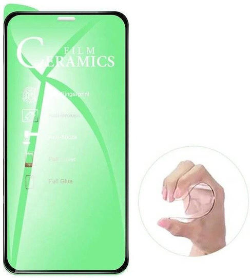 Ceramic 5D Full Face Tempered Glass Μαύρο (iPhone 14 Pro Max)