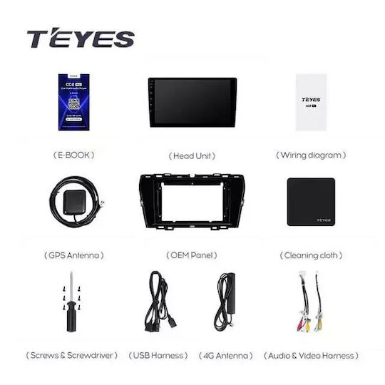 Teyes Cc3 Auto-Navigation 2k Ssangyong Tivoli 2019-2021 4+64GB 9,5" QLED Octa-Core 2GHz Android 4G Bluetooth 5.1 DSP