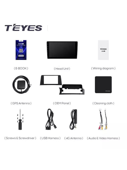 Navigație auto Teyes Cc3 Bmw X3 F25 2010-2014 4+64GB Cic 1 Din Qled Octa-core 1.8GHz Android 4G Bluetooth 5.1 DSP