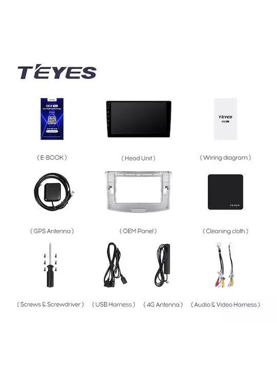 Teyes Ηχοσύστημα Αυτοκινήτου 2DIN (Bluetooth/USB/WiFi/GPS/Apple-Carplay/Android-Auto) με Οθόνη Αφής 10.36"