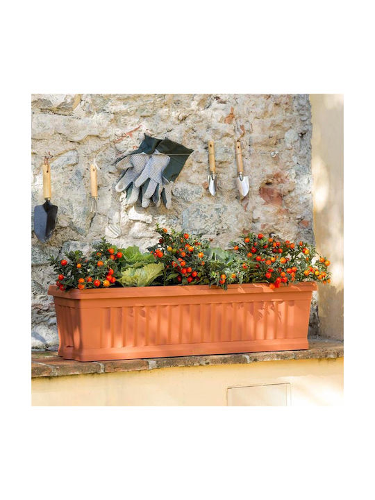 Bama Planter Box Plastic Light Terracotta 40x18.5x16.5cm.
