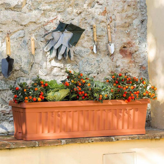 Bama Кутия за саксии Пластмаса Light Terracotta 40x18.5x16.5см.