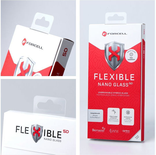 Forcell Flexible Nano 5D Tempered Glass Black (iPhone 12 / 12 Pro)