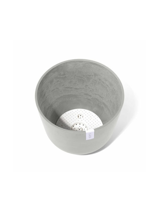 Ecopots Oslo Pot Plastic White Grey 45x45x39.2cm.
