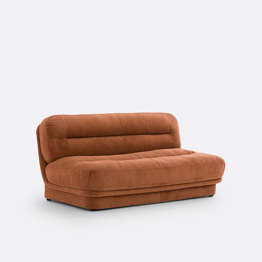 Doppelsitzer Sofa Samt Braun 158x95x78cm