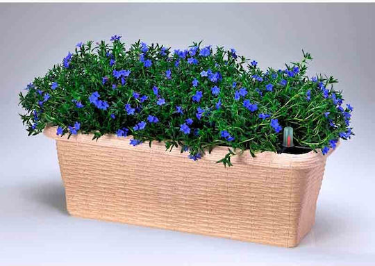 Bama Самополивен Кутия за саксии Пластмаса Крем 40x20x17.5см.