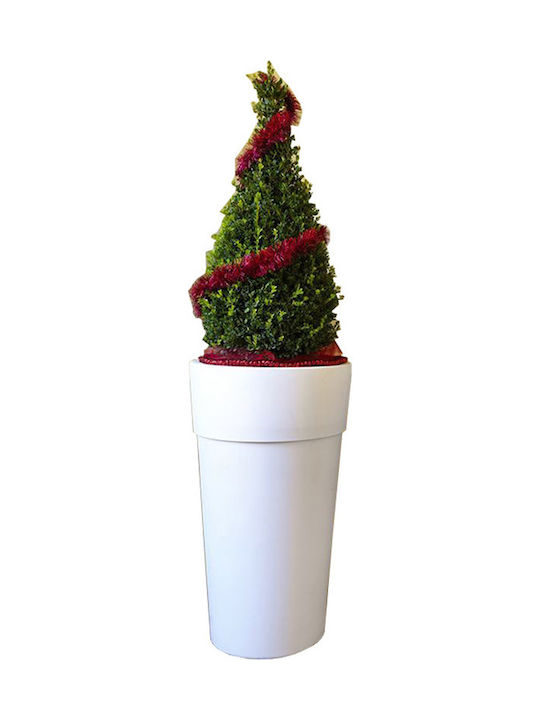 Bama Ghiveci Plastic Alb 40x40x70cm.