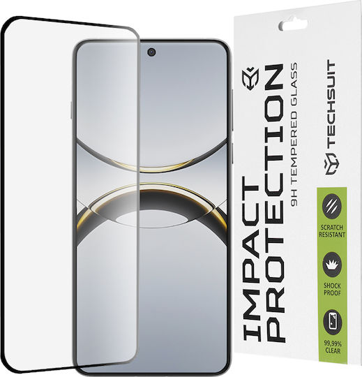 Techsuit Adeziv complet Full Face Tempered Glass Negru (Oppo Find X8 Pro)