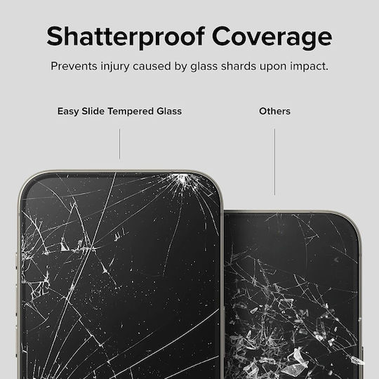 Ringke Gehärtetes Glas 2Stück Schwarz (iPhone 17 / 17 Pro / 16 Pro)