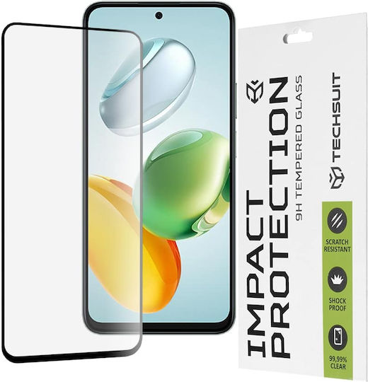 Techsuit 0.33mm Full Glue Full Face Tempered Glass Μαύρο (Honor 200 Smart)