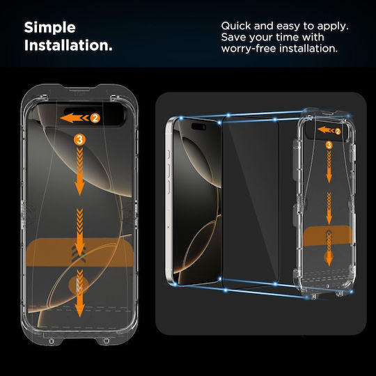 Tech-Protect Quick Set+ Full Glue Tempered Glass 2τμχ (iPhone 15/16)