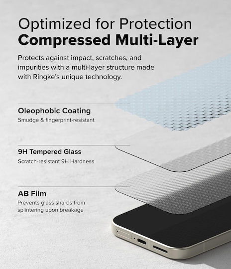 Ringke Easy Slide Tempered Glass 2pcs (Nothing Phone 3a / 3a Pro)