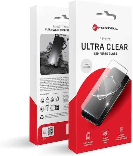 Forcell Ultra Clear Gehärtetes Glas Schwarz (Galaxy A14)