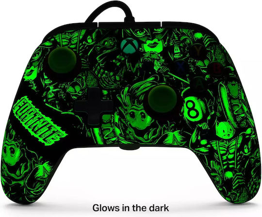 PowerA Advantage Ενσύρματο Gamepad για PC / Xbox One / Xbox Series Fortnite Glow