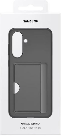 Samsung Back Cover Silicone with Card Slot Black (Galaxy A56)