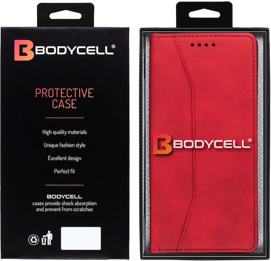 Bodycell Book Synthetic Leather / Leather Red (Redmi Note 14 Pro+)