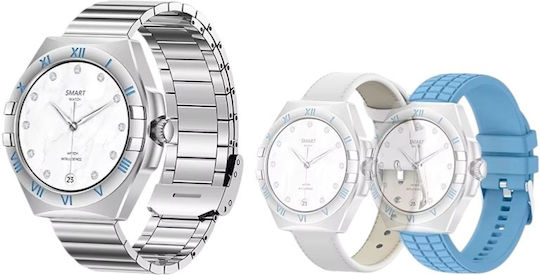 LG80 Mini 41mm Smartwatch with Heart Rate Monitor (Blue)