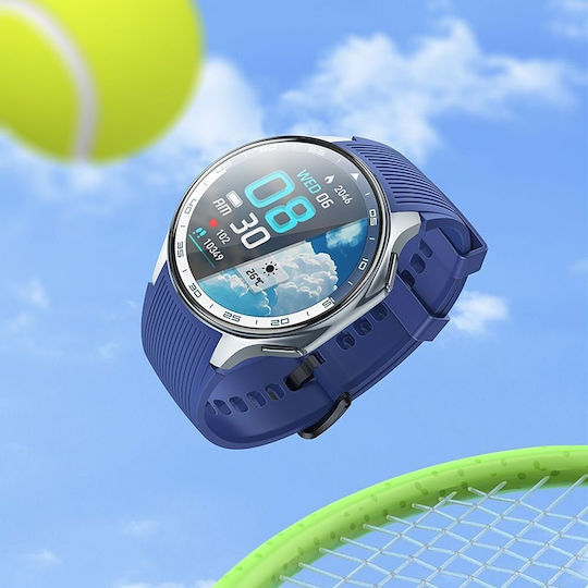 Hoco Y24 Aluminium 51mm Smartwatch with Heart Rate Monitor (Silver)