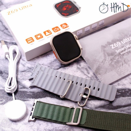 Z69 Ultra 49mm Smartwatch mit Pulsmesser (Gray)