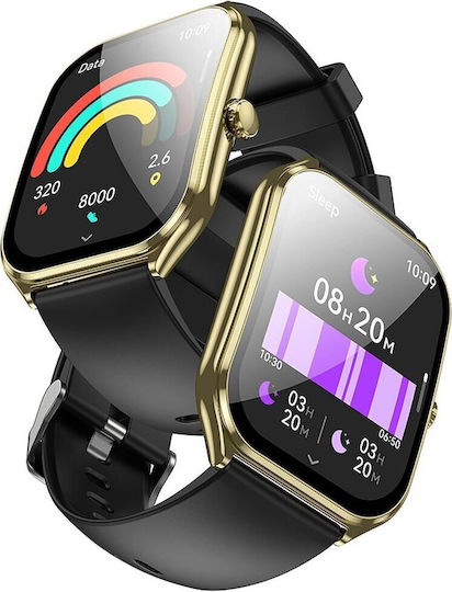 Hoco Y28 Smartwatch with Heart Rate Monitor (Gold)