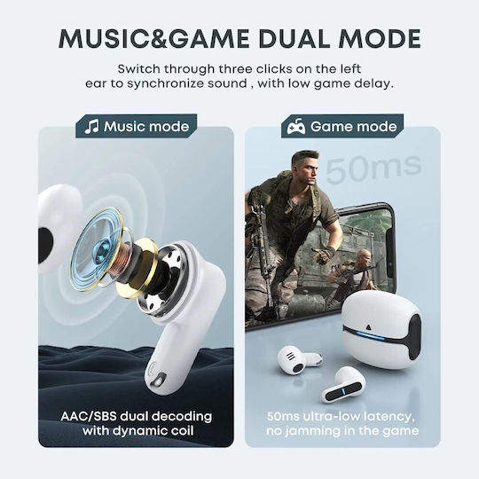 TG-11 Earbud Bluetooth Handsfree Earphones with Charging Case Gray