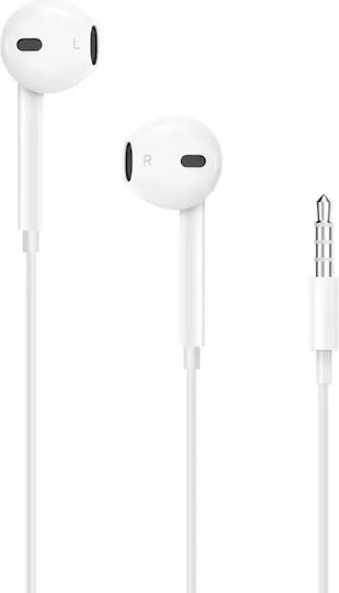 Tech-Protect Ultraboost Earbuds Handsfree Headphones with Connector 3.5mm White