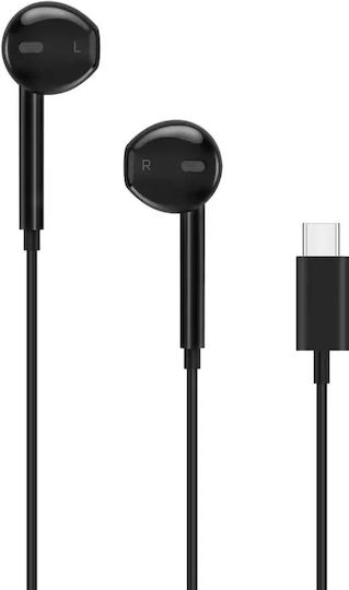 Tech-Protect Ultraboost Earbuds Handsfree Ακουστικά με Βύσμα USB-C Μαύρο